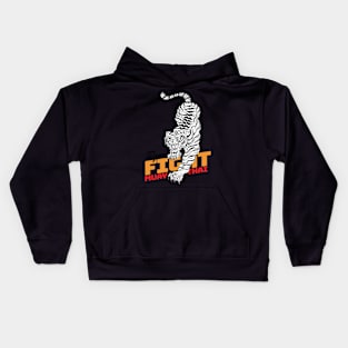 Muay Thai Tiger Tattoo Born to Fight Kids Hoodie